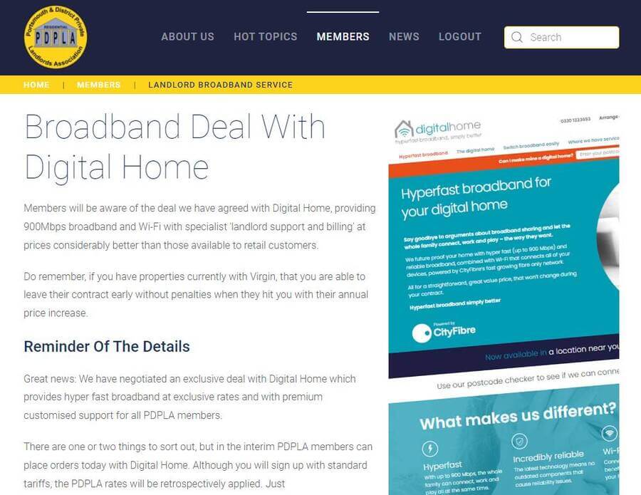 Landlord Hyperfast Broadband Service